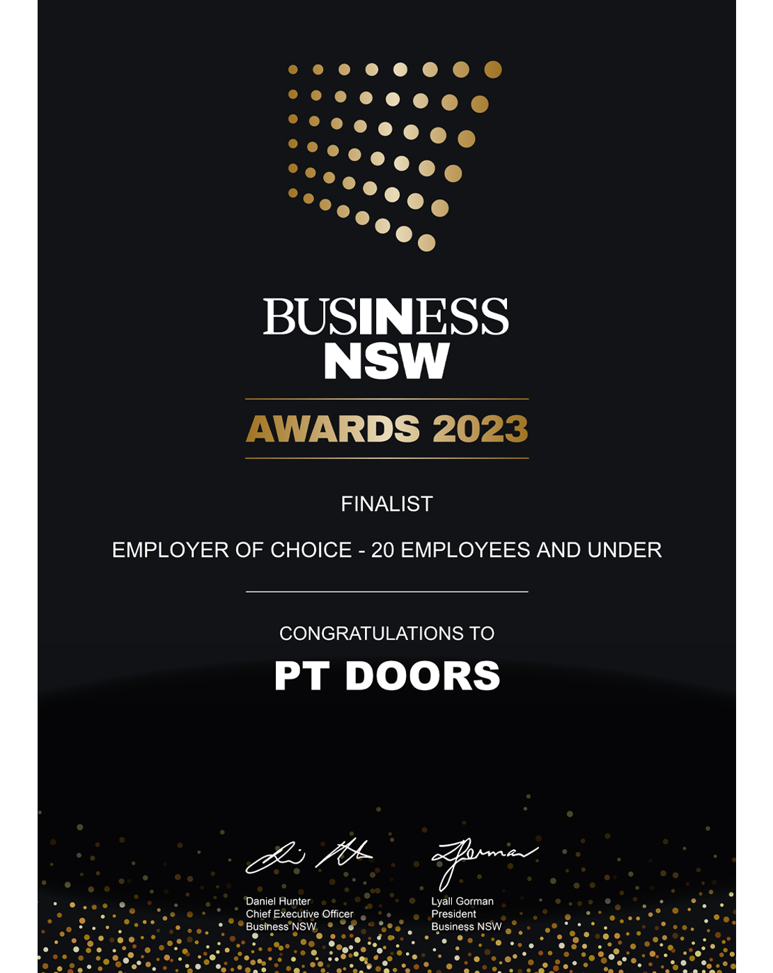 2023 Sydney Metro Business Awards Finalist